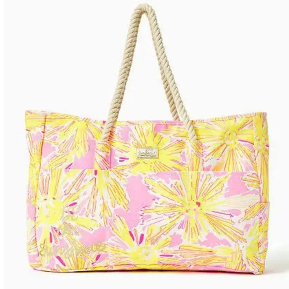 Lily Pulitzer Be The Sunshine Canvas Tote NEW
